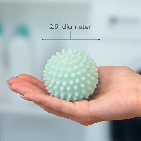 S&T INC. Reusable Plastic Dryer Balls - Fabric Softener for Laundry, Blue, 2.5 in, 6 Pack