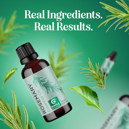 Pure Rosemary Oil - 100% Pure Undiluted Essential Oil with Dropper for Aromatherapy & DIYs - 1 Fl Oz
