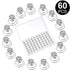 WILLBOND 60 Pieces Rhinestone Crystal Twisters Set, Spiral Hair Pin Coil for Wedding and Party