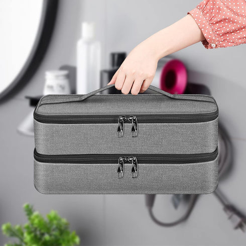 SITHON Travel Case for Shark FlexStyle/SpeedStyle Styler, Double-Layer Water Resistant Storage Organizer Bag, Grey