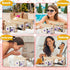 Boho Patch Cosmetic Bag - 3 Pcs Clear Waterproof Summer Toiletry Bag, PVC Zipper Clutch for Women Girls