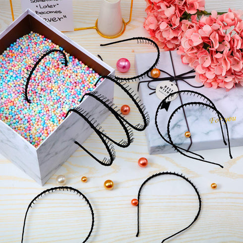 Zhanmai 10 Pieces Unisex Metal Hairband - Teeth Comb Hair Hoop Headband Hair Accessories