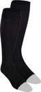 NuVein Medical Compression Stockings, 15-20 mmHg Support, Knee Length, Open Toe, Black, Small