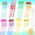 Summer 24 Pack Reusable Drinking Straws for Pool Party Decorations, Beach Fruit Party Favors, Hawaiian Themed Goodie