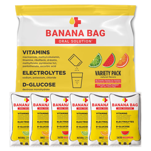 Banana Bag Oral Solution - Pharmacist Recovery Formula, Variety Pack of 6