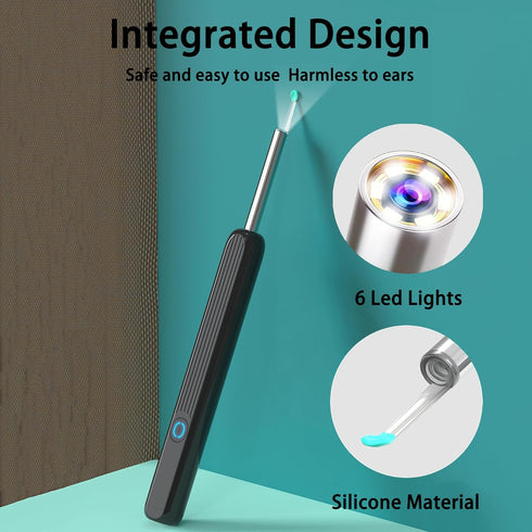 Ear Wax Removal Tool with Camera and Light, Ear Cleaning Kit for iPhone, iPad, Android Phones