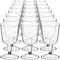 DecorRack 24 Wine Glasses, 6 Oz Plastic Party Wine Cups, BPA Free, Stackable, Reusable, Disposable