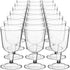DecorRack 24 Wine Glasses, 6 Oz Plastic Party Wine Cups, BPA Free, Stackable, Reusable, Disposable