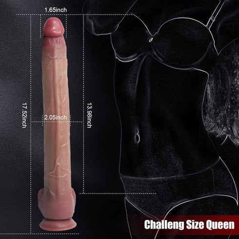 WOQOC 17.52 Inch Super Huge Dildo Realistic Long Big Anal Dildos with Small Glans, Massive Giant Dildo with Strong