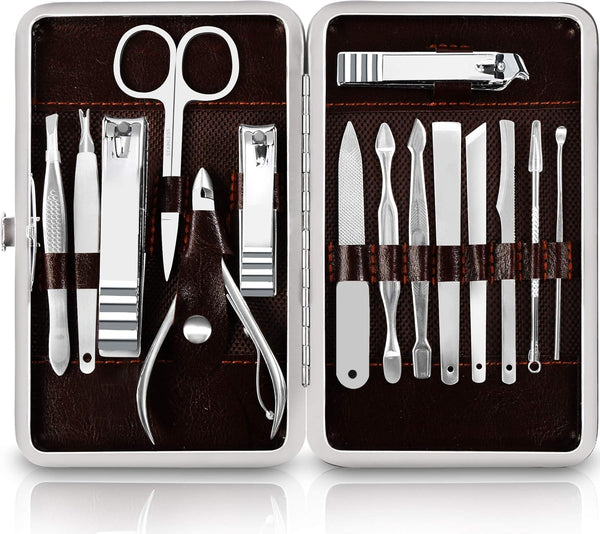 Utopia Care Manicure Kit, 15 Piece Professional Stainless Steel Nail Clippers Set for Men and Women with Luxurious