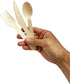 KingSeal 100 pcs Disposable Birch Wood Cutlery Spoons, Biodegradable and Earth Friendly, 6.25 Inch
