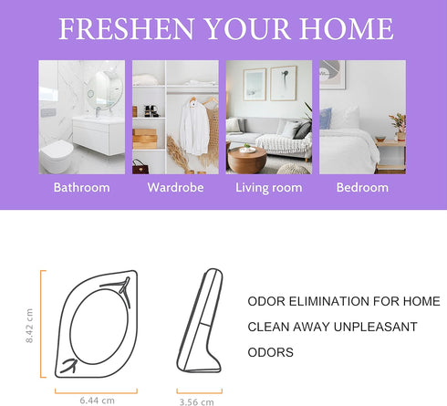 Air Freshener for Home, 4 Pack, Lavender Essential Oils, Odor Eliminator for Small Areas, Up to 120 Days