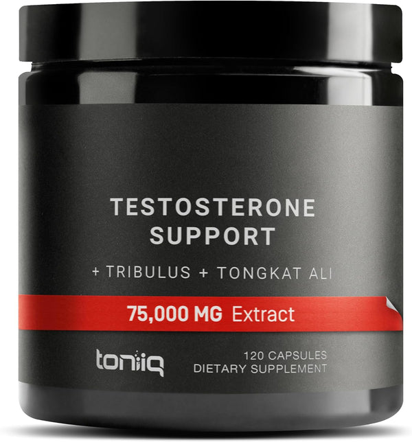 Elite T Formula: 75,000mg Power Capsules - 120 Caps Enhanced with Tribulus, Tongkat Ali, Fadogia & Ashwagandha