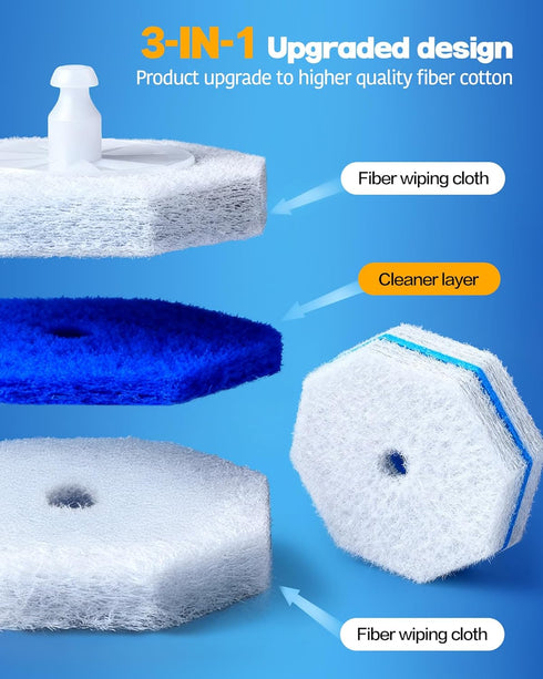 LosKremari 60 Pack Toilet Wand Refills Compatible with Clorox Toilet Brushes, Instant Foam Cleaning, Secure Lock No