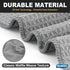 Waffle Weave Microfiber Cleaning Cloth, 6 Pack Absorbent Dust Rags for Car Interior and Household