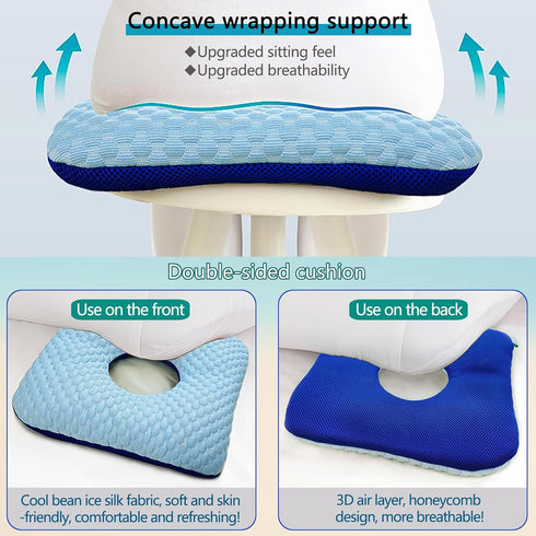 Tailbone Pack 1) Anti-Bedsore Cushion, Donut Pillows, Pressure Ulcer Cushions, Pillow Pain Relief Mat, Soft Pad of Bed
