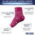 SB SOX Pink Plantar Fasciitis Relief Socks - Ankle Brace Compression Sleeve for Foot Pain and Injury Recovery (Large)