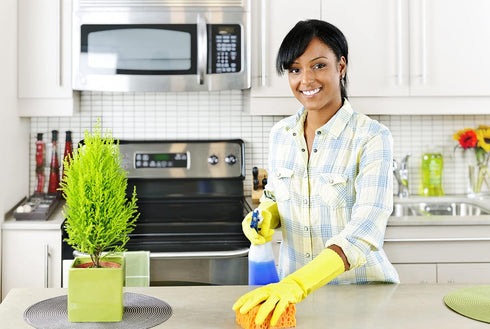 Yellow Reusable Latex Household Glove by Soft Scrub