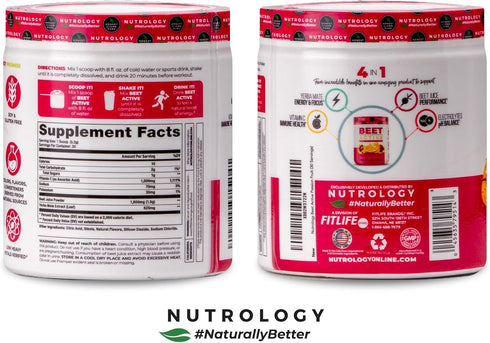 Beet Active Natural Pre-Workout Powder, Vegan Pre Workout, Passion Fruit Flavor, 30 Servings, Supports Energy &