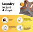 Zero Trace Laundry Detergent Sheets, Formulated for Sweat and Workout Clothes, Plastic Free, 144 Loads
