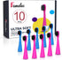10Pcs Burst Kids Replacement Heads - Perfect Fit for Burst Toothbrush Heads, Ultra Soft Bristles (Pink and Blue)