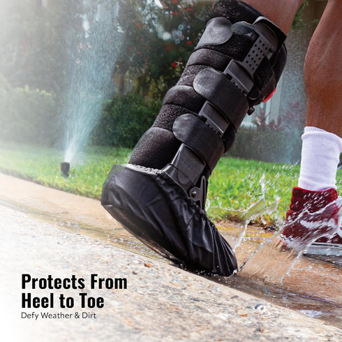 Walking Boot Weather Resistant Protector, Washable & Durable Waterproof Foot Cover for Orthopedic Walker Boots