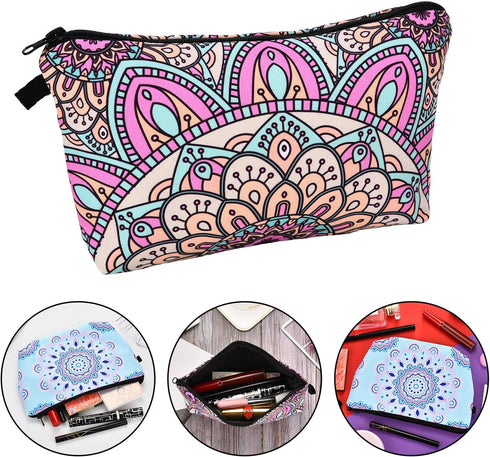 6 Pieces Waterproof Makeup Bag Set, Zippered Travel Packing Bags, Small Cosmetic Accessory Organizer (Multicolor)
