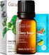Set Set 2x0.34 oz Roman Chamomile Essential Oil for Diffuser & Clary Sage Essential Oil for Diffuser - Aromatherapy