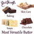 Raw Cocoa Butter 8 oz, 100% Pure Natural Unrefined FOOD GRADE for Chocolate Making, Soap, Lip Balm, Moisturizer