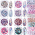 Holographic Nail Glitter Flakes - Mermaid Powder Nail Art Decorations and 3D Sequins for DIY Manicure