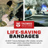 OLAES 4” Flat Modular Trauma Bandage with Pressure Cup, 4" W x 7" L x 2.5" D, Latex-Free