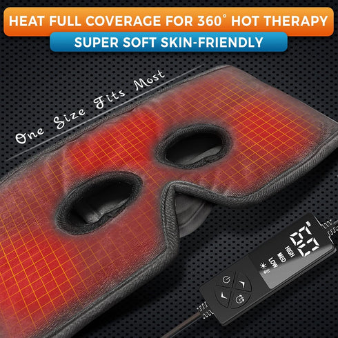 sticro Sinus Relief Mask, Ex-Large Moist Heat Electric Face Heating Pad with 3 Temp Settings for Sinus Pressure,