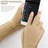 Janmercy 3 Pairs Fingerless Compression Gloves for Women Men, Outside Seams, Carpal Tunnel (Nude, Normal)