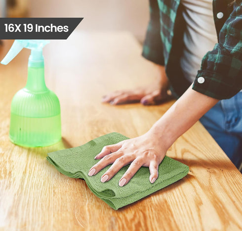 Pack 12, 16 19 Inches, 100% Utopia Towels Kitchen Bar Mops, of by Cotton Super Absorbent Sage Green Towels