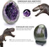 ZOBAYOP 0.5-1LB Amethyst Crystal Geode Dinosaur Egg Rock Quartz Cluster Natural Raw Purple Amethyst Stone Real Healing