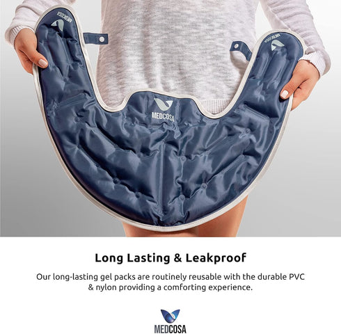 Medcosa Large Neck and Shoulder Gel Ice Pack | Chill That ‘Pain in The Neck’ | Neck & Shoulder Wrap Ideal for Post-Surgery, Reducing Muscle Pain & Aiding Injury Recovery