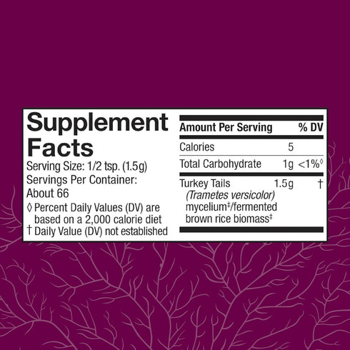 Immune 3.5 oz (66 Host Defense Turkey Tail Mushroom Powder - Digestive Health & Response Support Supplement - Mushroom