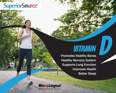 Superior Source Vitamin D3 10000 IU, 100 Count, Quick Dissolve MicroLingual Tablets, Immune Support