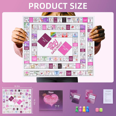 Westant 100+ Tipsy Date Night Couples Drinking Game A Flirty Adult Board Game for Couples, Fun Date Night Games