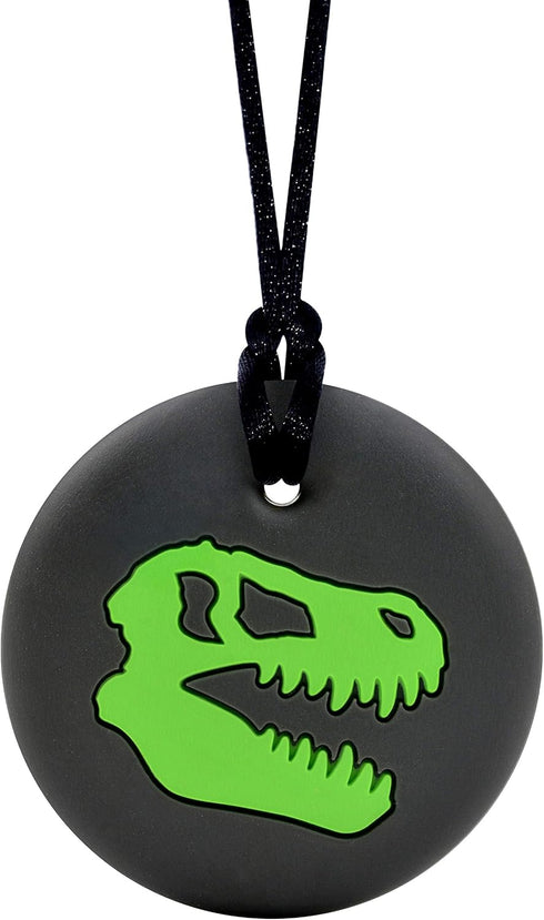 Munchables Dino Skull Sensory Chew Necklace for Adults or Kids - Chewy