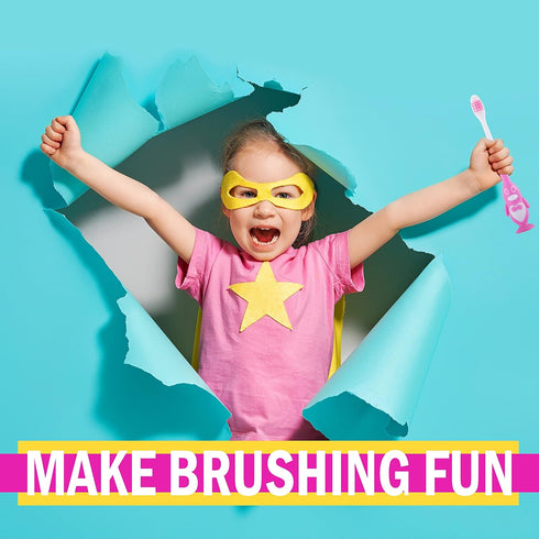 Kids Toothbrush Suction Cup - Toddler Toothbrush with Soft Bristles, Suction Cups for Easy Access - 4 Pack (Penguin)