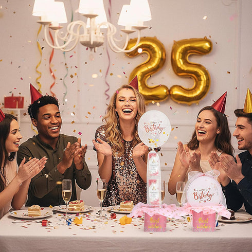 Telooco Set Birthday Money Pull Box, Funny Money Balloon Box for Cash Gift Birthday Surprise Gifts for Women Men Best