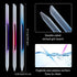 Maitys 6 Pieces Glass Cuticle Pusher Set with Double Sided Crystal Nail Files for Precision Manicure Pedicure (Pink,