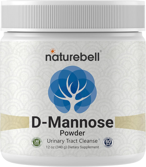 NatureBell D Mannose Powder, 12oz, Instantized for Max Absorption, Urinary Tract & Bladder Health Support