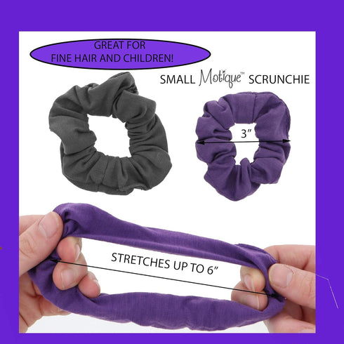 Small Cotton Hair Scrunchies 12 Pack (Olive Green)