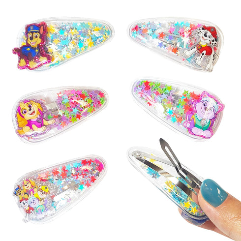 LUV HER 6pc Cute Hair Clips for Girls - Magical Confetti Character Charms Hair Accessories for Kids