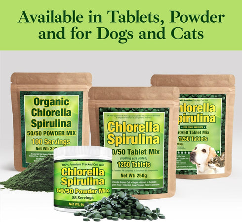 Good Natured Premium Chlorella Spirulina Powder, 85 Servings, Non-GMO, Vegan Organic Capsules, High Protein