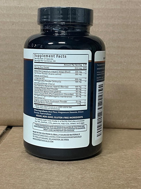 Male Fertility Supplement with Maca Root - Prenatal Vitamins for Men - 120 Capsules, 2 Month Supply