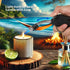Mini Camping Torch Lighter, Portable Flexible Wand with Telescoping Burner Head, Windproof Jet Flame for Outdoor
