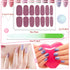Maitys 336 Pieces Nail Polish Strips Stickers - 24 Sheets Full Wrap Self Adhesive Gel Nail Strips Art Decals for Women